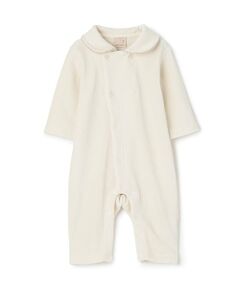 petit main / プティマイン ロンパース | ダブルボタン衿つきカバーオール