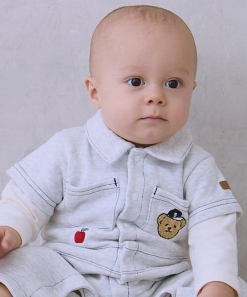 petit main / プティマイン ロンパース | 総刺しゅう衿つきカバーオール | 詳細3