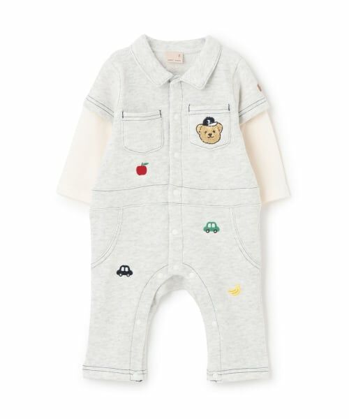 petit main / プティマイン ロンパース | 総刺しゅう衿つきカバーオール | 詳細4