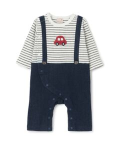 petit main / プティマイン ロンパース | サス付きモチーフカバーオール