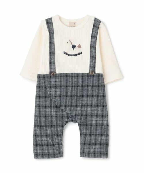 petit main / プティマイン ロンパース | サス付きモチーフカバーオール | 詳細2