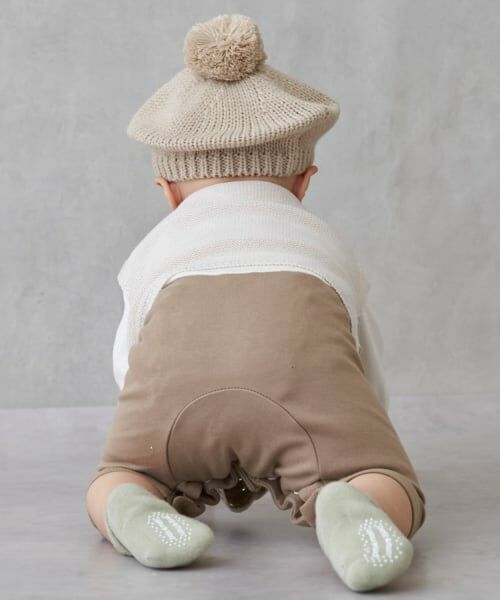 petit main / プティマイン ロンパース | クロシェベストつきカバーオール | 詳細2