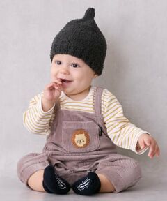 petit main / プティマイン ロンパース | アニマルサロペ風カバーオール