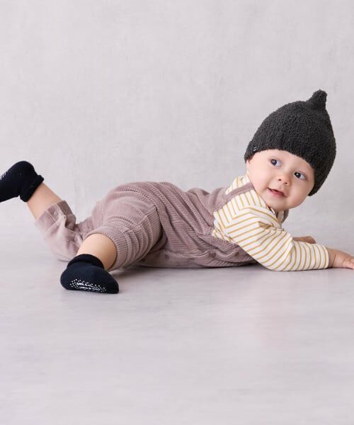 petit main / プティマイン ロンパース | アニマルサロペ風カバーオール | 詳細1