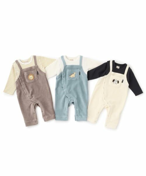 petit main / プティマイン ロンパース | アニマルサロペ風カバーオール | 詳細15