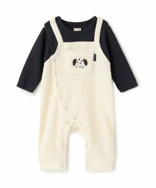 petit main / プティマイン ロンパース | アニマルサロペ風カバーオール | 詳細4