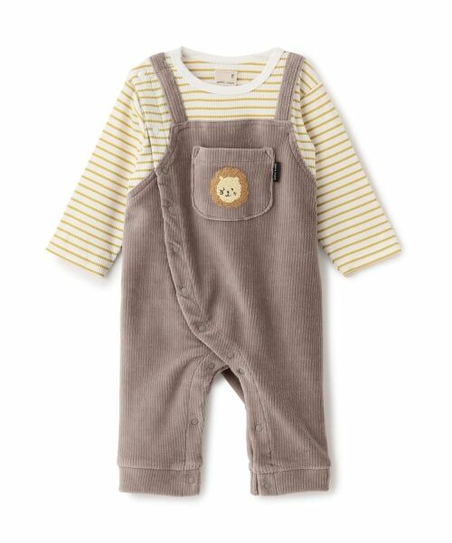 petit main / プティマイン ロンパース | アニマルサロペ風カバーオール | 詳細5