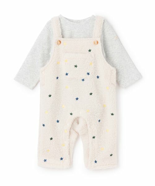 petit main / プティマイン ベビー・キッズウエア | 星刺しゅうサロペットカバーオール | 詳細5