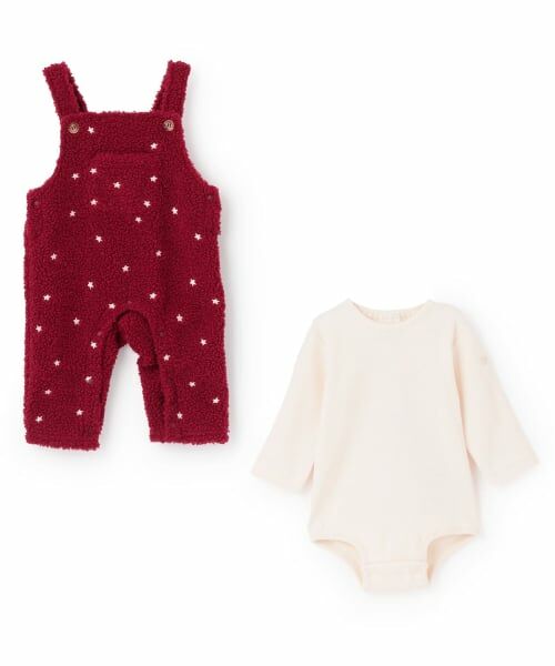 petit main / プティマイン ベビー・キッズウエア | 星刺しゅうサロペットカバーオール | 詳細8