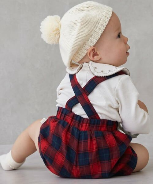 petit main / プティマイン ベビー・キッズウエア | 衿刺しゅうサロペットセット | 詳細2