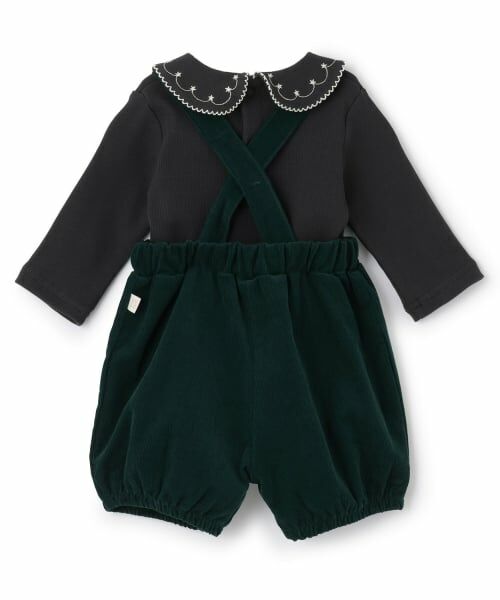 petit main / プティマイン ベビー・キッズウエア | 衿刺しゅうサロペットセット | 詳細6