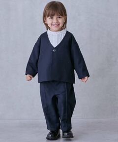 petit main / プティマイン セットアップ | 【セミフォーマル】ノーカラーJK+ロングパンツセットアップ