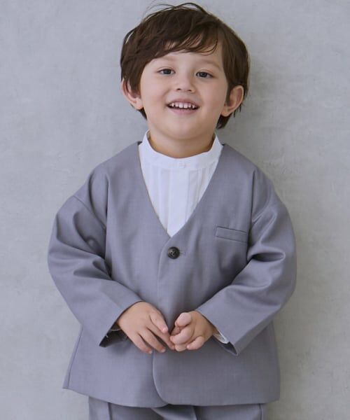 petit main / プティマイン セットアップ | 【セミフォーマル】ノーカラーJK+ロングパンツセットアップ | 詳細3