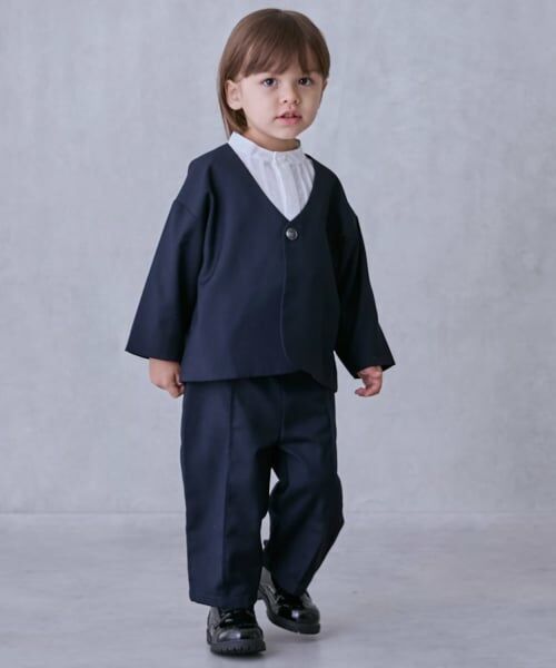 petit main / プティマイン セットアップ | 【セミフォーマル】ノーカラーJK+ロングパンツセットアップ | 詳細4