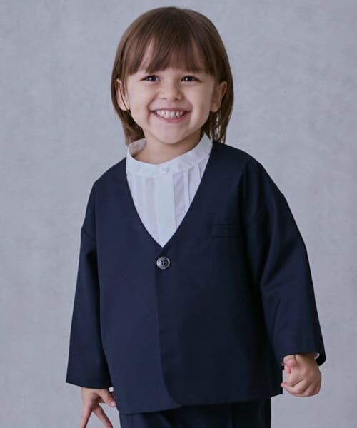 petit main / プティマイン セットアップ | 【セミフォーマル】ノーカラーJK+ロングパンツセットアップ | 詳細5