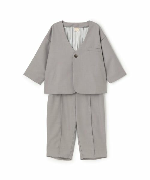 petit main / プティマイン セットアップ | 【セミフォーマル】ノーカラーJK+ロングパンツセットアップ | 詳細7