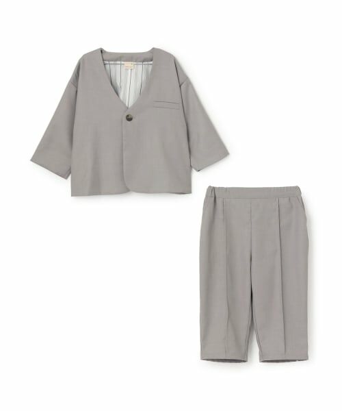 petit main / プティマイン セットアップ | 【セミフォーマル】ノーカラーJK+ロングパンツセットアップ | 詳細9