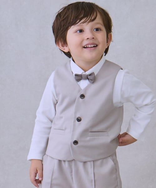 petit main / プティマイン カーディガン・ボレロ | 【セミフォーマル】フォーマルベスト(ライト グレー)