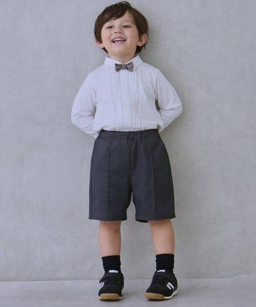 petit main / プティマイン シャツ・ブラウス | 【セミフォーマル】蝶ネクタイつきカットソーシャツ | 詳細1