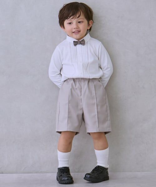 petit main / プティマイン シャツ・ブラウス | 【セミフォーマル】蝶ネクタイつきカットソーシャツ | 詳細3