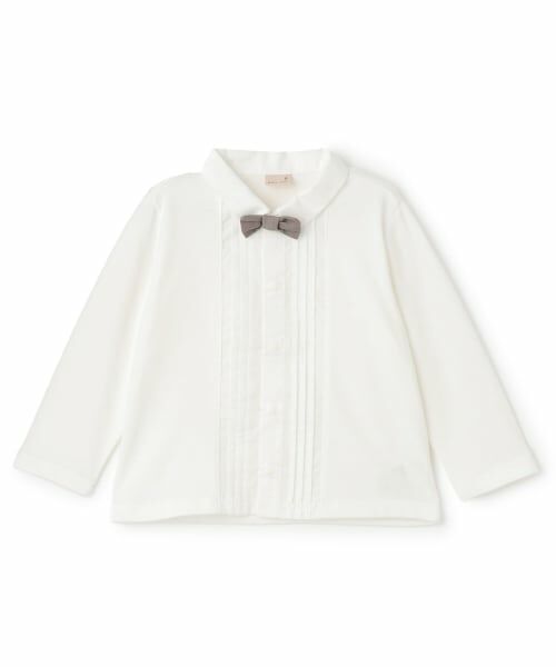 petit main / プティマイン シャツ・ブラウス | 【セミフォーマル】蝶ネクタイつきカットソーシャツ | 詳細4