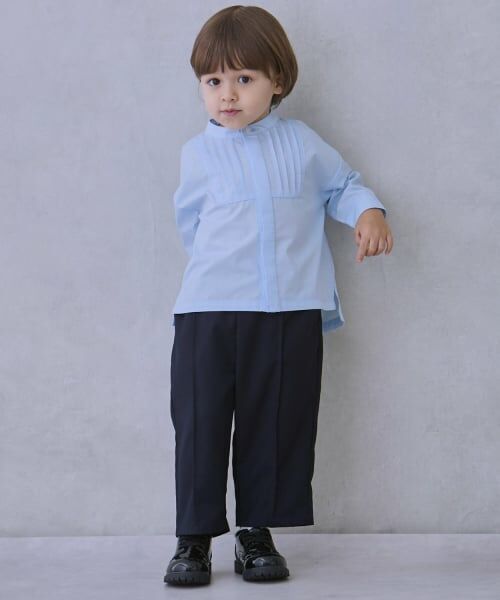 petit main / プティマイン シャツ・ブラウス | 【セミフォーマル】ノーカラーシャツ | 詳細2