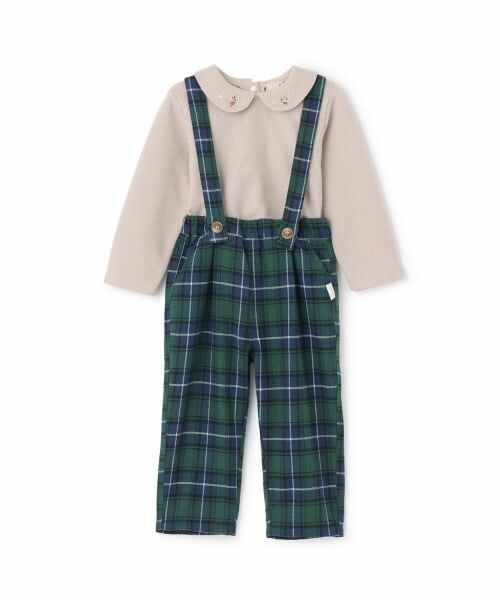 petit main / プティマイン その他パンツ | 衿つき長T+サスつきパンツセット | 詳細10