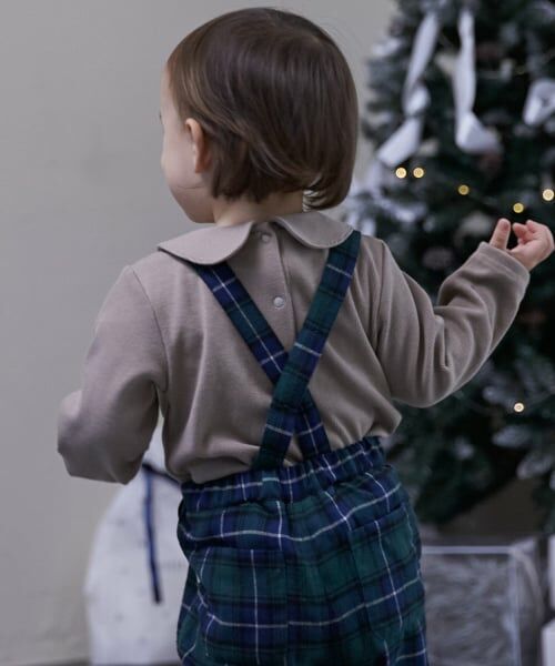 petit main / プティマイン その他パンツ | 衿つき長T+サスつきパンツセット | 詳細2