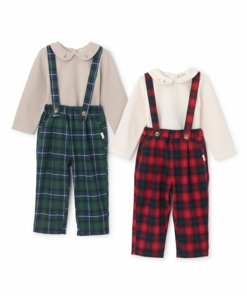 petit main / プティマイン その他パンツ | 衿つき長T+サスつきパンツセット | 詳細21