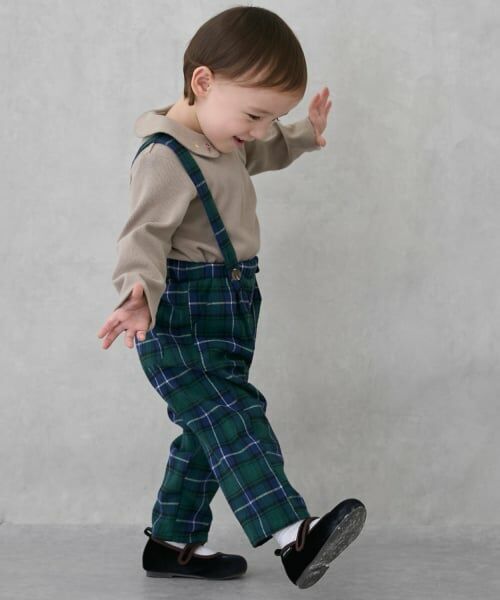 petit main / プティマイン その他パンツ | 衿つき長T+サスつきパンツセット | 詳細3