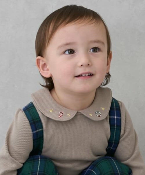 petit main / プティマイン その他パンツ | 衿つき長T+サスつきパンツセット | 詳細5