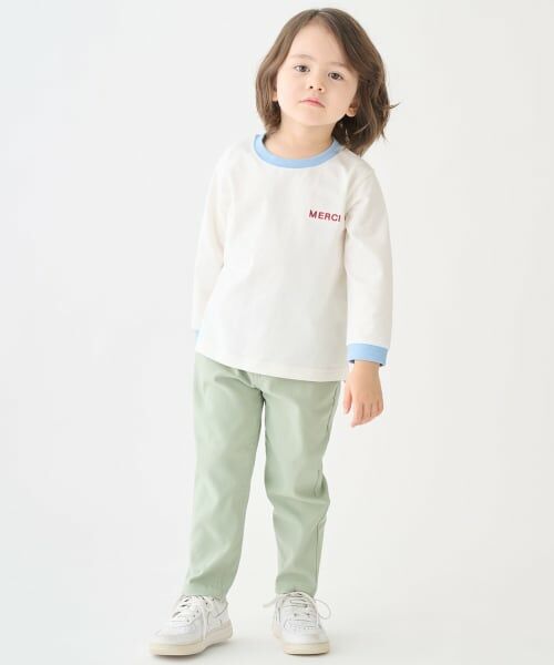 petit main / プティマイン その他パンツ | のびのびストレッチパンツ（ライト グリーン）