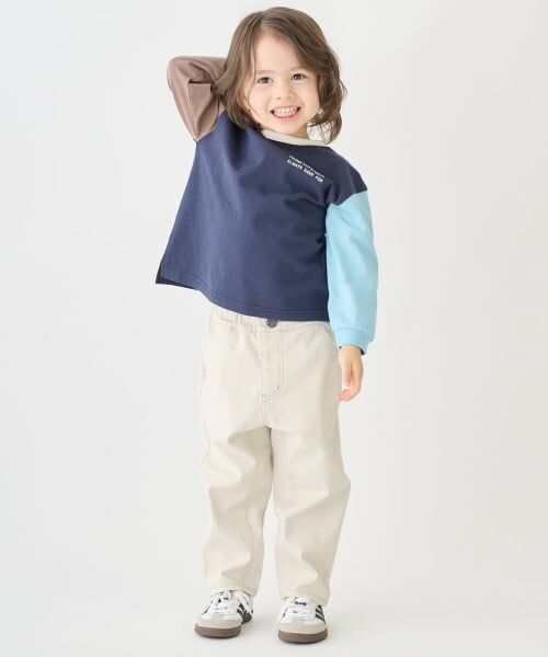 petit main / プティマイン その他パンツ | わんぱくストレッチパンツ（ECRU(キナリ)）