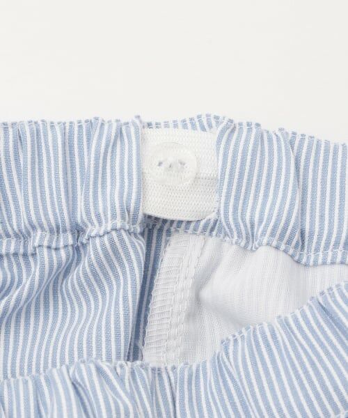petit main / プティマイン ショート・ハーフ・半端丈パンツ | ストライプ/ウエストタックイージーパンツ | 詳細10