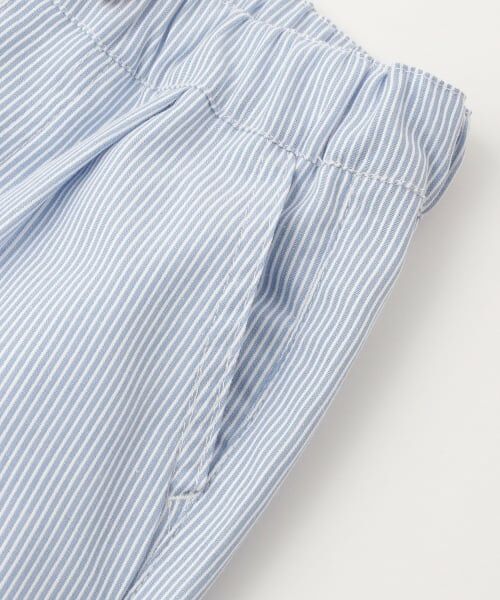 petit main / プティマイン ショート・ハーフ・半端丈パンツ | ストライプ/ウエストタックイージーパンツ | 詳細9