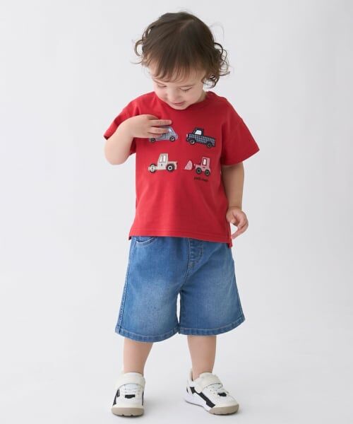 petit main / プティマイン ショート・ハーフ・半端丈パンツ | ペインタ-ハーフパンツ（ブルー）