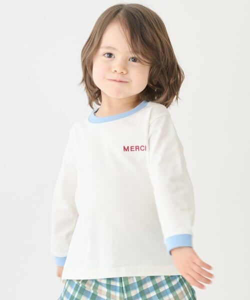 petit main / プティマイン Tシャツ | 【プティプラ】BOYS長袖Tシャツ（オフ ホワイト）