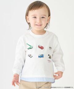 petit main / プティマイン Tシャツ | 【TOMICA・ANIA】裾シャツ長袖Tシャツ