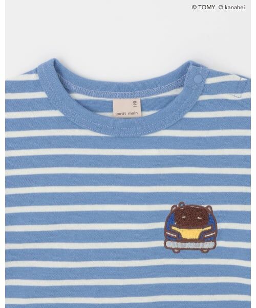 petit main / プティマイン Tシャツ | 【あつまれ！プラレールズ】ボーダー長T | 詳細16