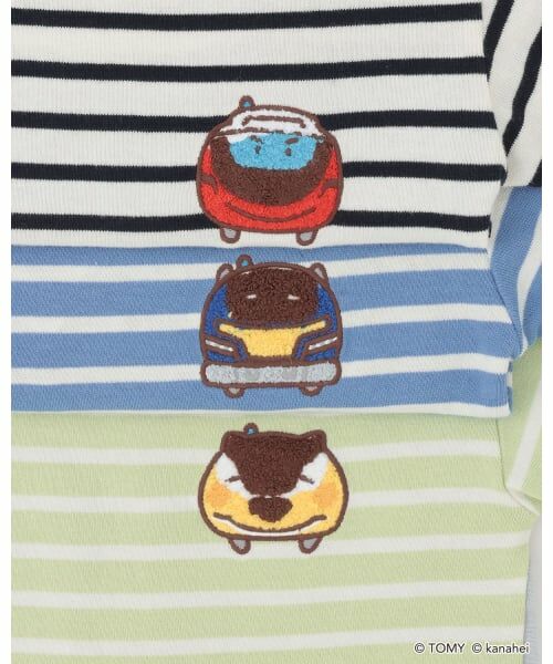 petit main / プティマイン Tシャツ | 【あつまれ！プラレールズ】ボーダー長T | 詳細17