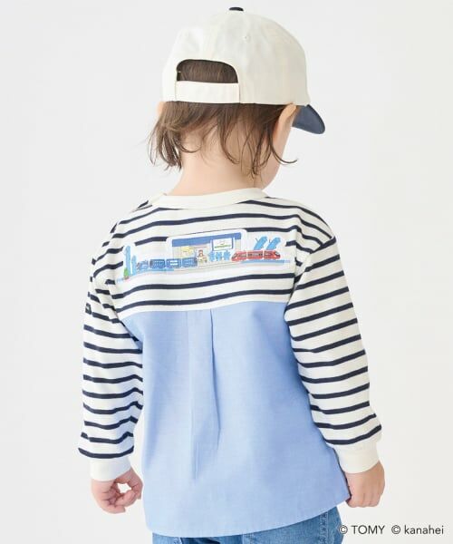 petit main / プティマイン Tシャツ | 【あつまれ！プラレールズ】ボーダー長T | 詳細4