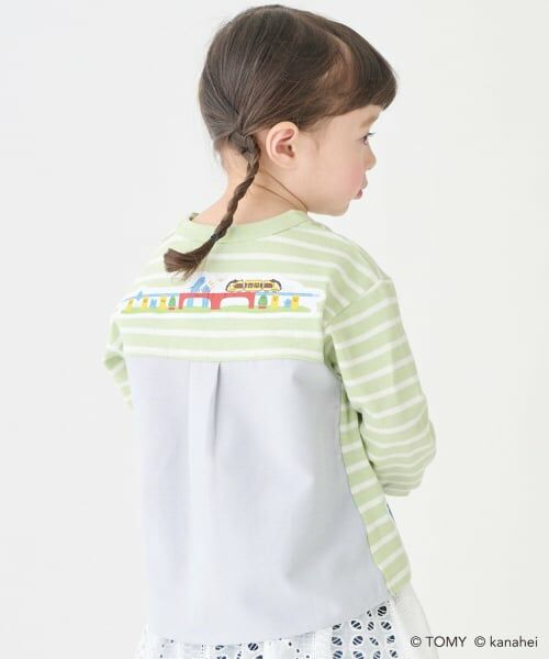petit main / プティマイン Tシャツ | 【あつまれ！プラレールズ】ボーダー長T | 詳細7