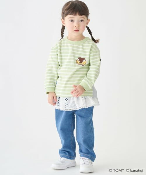 petit main / プティマイン Tシャツ | 【あつまれ！プラレールズ】ボーダー長T | 詳細8