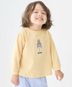 petit main / プティマイン Tシャツ | 【TeddyBear】刺しゅう長袖Tシャツ