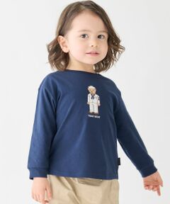 petit main / プティマイン Tシャツ | 【TeddyBear】刺しゅう長袖Tシャツ