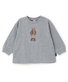petit main / プティマイン Tシャツ | 【TeddyBear】刺しゅう長袖Tシャツ