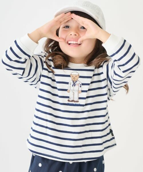 petit main / プティマイン Tシャツ | 【TeddyBear】刺しゅう長袖Tシャツ | 詳細4