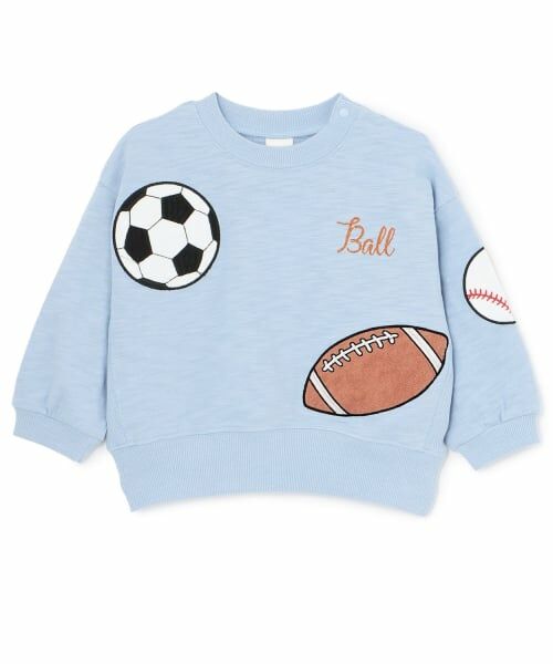 petit main / プティマイン Tシャツ | ボールアップリケ長袖T | 詳細5