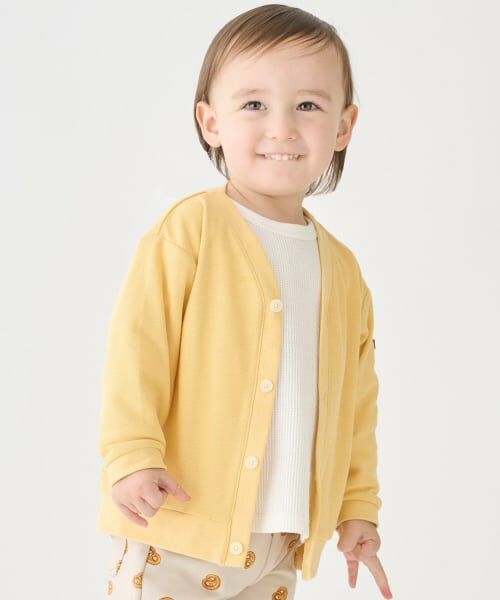 petit main / プティマイン カーディガン・ボレロ | 【花粉防止】カットカーディガン（黄）