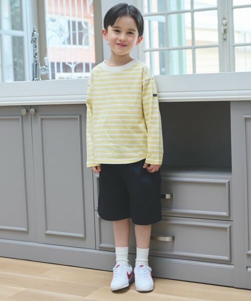 petit main / プティマイン Tシャツ | 【食品防汚】ボーダー長袖Tシャツ | 詳細1